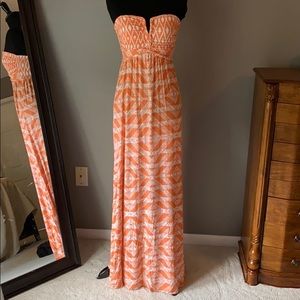 Coral maxis dress